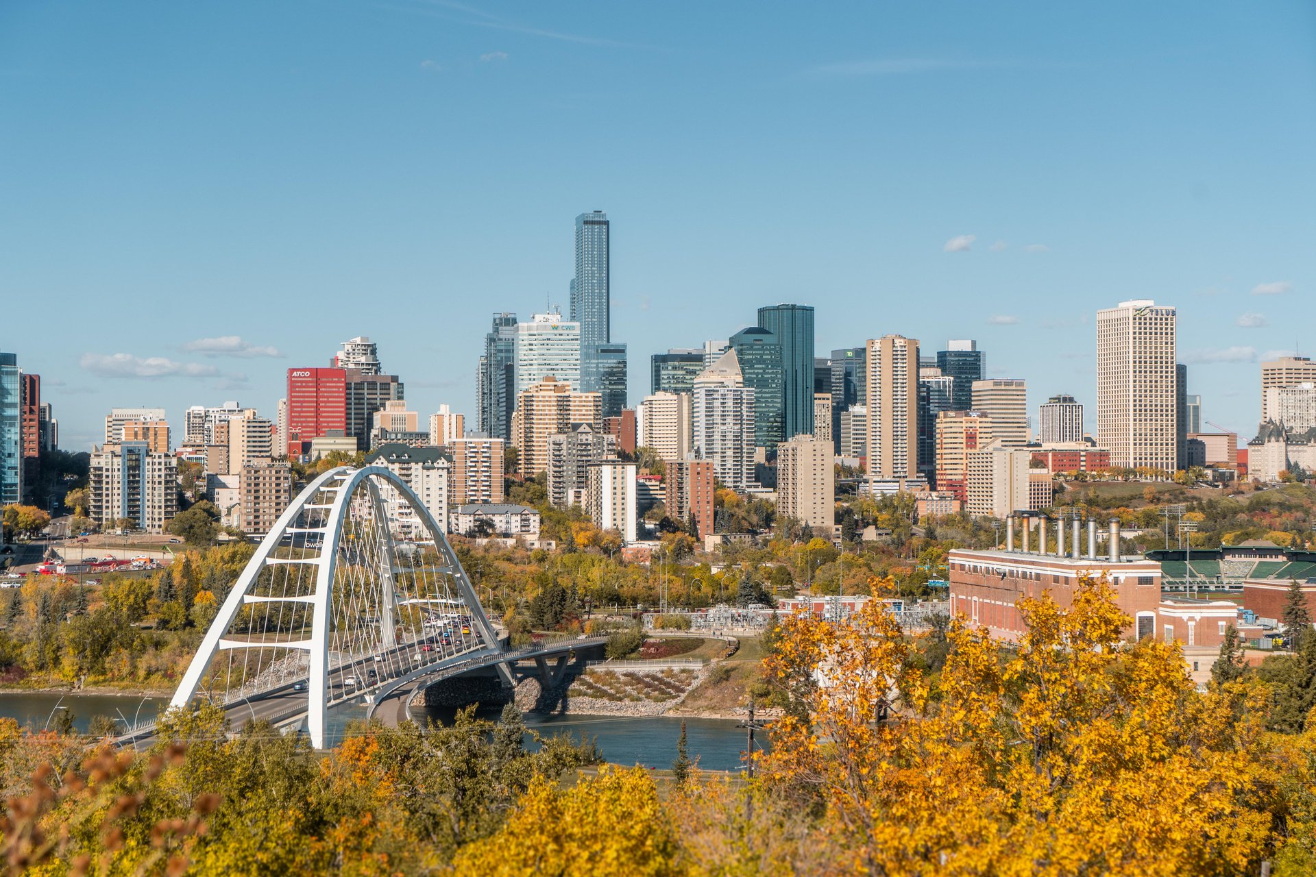 River valley view along Saskatchewan Drive in Edmonton
